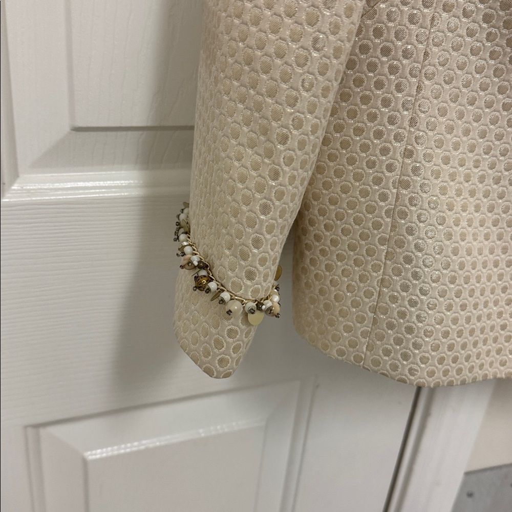Tahari Beige Textured Women's Blazer - Picture 4 of 6